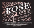 Retro rose gold Font