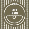 Retro round rope frame with knot