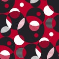 Retro rounds vector seamless pattern