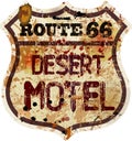 Retro route 66 Motel sign Royalty Free Stock Photo