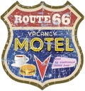 Retro route 66 Motel sign Royalty Free Stock Photo