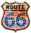 Retro route 66 road sign