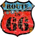 Retro route 66 sign