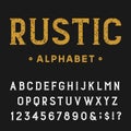 Retro Rustic Alphabet Vector Font