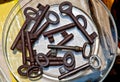 Retro rusty keys
