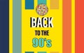 Retro 90s and 80s background design in pop music party 1990