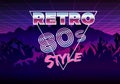 Retro 80s eighties neon background