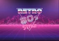 Retro 80s eighties neon background