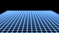 Retro 80s Futuristic Synthwave Neon Laser Glow Grid Plane Rotates - Abstract Background Texture