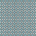Retro 1970s Mid Century Style Blue And Pink Circles Geometric Seventies Vintage Background Pattern