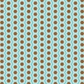 Retro 1970s Style Blue And Brown Hexagons And Circles Vintage Seventies Geometric Background Pattern