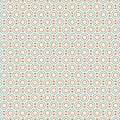 Retro 1970s Style Blue Orange White Circles And Spots Vintage Seventies Background Pattern