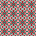 Retro 1970s Style Red And Green Mid Century Pattern