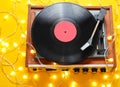 Retro 80s vinyl player Royalty Free Stock Photo