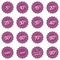 Retro sale icons, tag stickers or labels Royalty Free Stock Photo