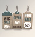 Retro Sale Tags Royalty Free Stock Photo