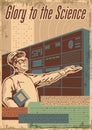 Retro Science Propaganda Poster Style Royalty Free Stock Photo