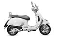 Retro scooter isolated white Royalty Free Stock Photo