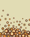 Retro seamless coffee-coloured vector texture