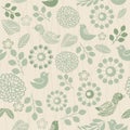 Retro seamless floral pattern