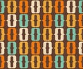 Retro seamless pattern with colorful shapes