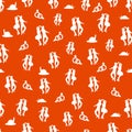 Retro seamless pattern with dancing jazz ethnic people. Couple of lovers. Vector illustration Royalty Free Stock Photo