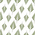 Retro seamless pattern with green fern leaf for wallpaper, fabric, wrapping paper.