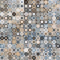 Retro seamless tiling patterns in Scandinavian style. Moroccan, Indian, Arabic, Turkish motives. Lisbon, Portuguese or