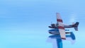 Retro seaplane . 3D render Royalty Free Stock Photo