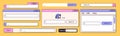 Retro search interface. Vintage browser internet searching bar ui, website engine web page technology click find window Royalty Free Stock Photo