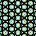 Retro Seventies Big Circles Mid Century Pattern