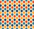 Retro Seventies Mid Century Modern Colorful Circles With Swirls Background Pattern Royalty Free Stock Photo