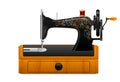 Retro sewing machine Royalty Free Stock Photo