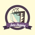 Retro shopping style Royalty Free Stock Photo