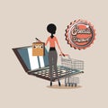 Retro shopping style Royalty Free Stock Photo