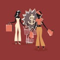 Retro shopping style Royalty Free Stock Photo