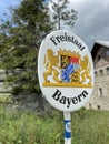 Retro sign of Freistaat Bayern