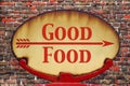 Retro sign Good Food Royalty Free Stock Photo