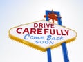 Retro Sign Saying Drive Carefully Royalty Free Stock Photo