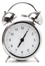 Retro silver alarm clock