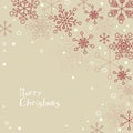 Retro simple Christmas card with snowflakes Royalty Free Stock Photo
