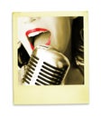 Retro Singer Royalty Free Stock Photo