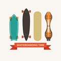 Retro Skateboard Decks Icons