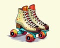 Retro skates are vintage roller skates.
