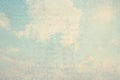 Retro sky pattern, old paper texture Royalty Free Stock Photo