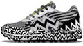 Retro Sneaker with Bold Geometric Patterns, Black and White Zigzag Design Royalty Free Stock Photo
