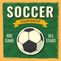 Retro Soccer Championship banner or poster design.