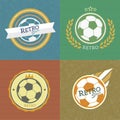 Retro soccer emblems