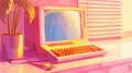 A retro software paint window interface from the 90s, displaying a vintage digital design.
