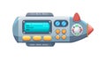 Retro Space Control Panel or Communicator Vector Icon, vector design Generative AI Royalty Free Stock Photo